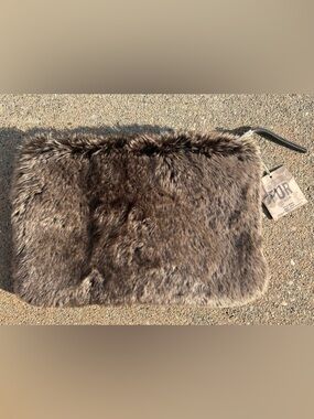 Restoration Hardware RH Faux Fur iPad Tablet Carrying Case Clutch
Bag 9"x13"